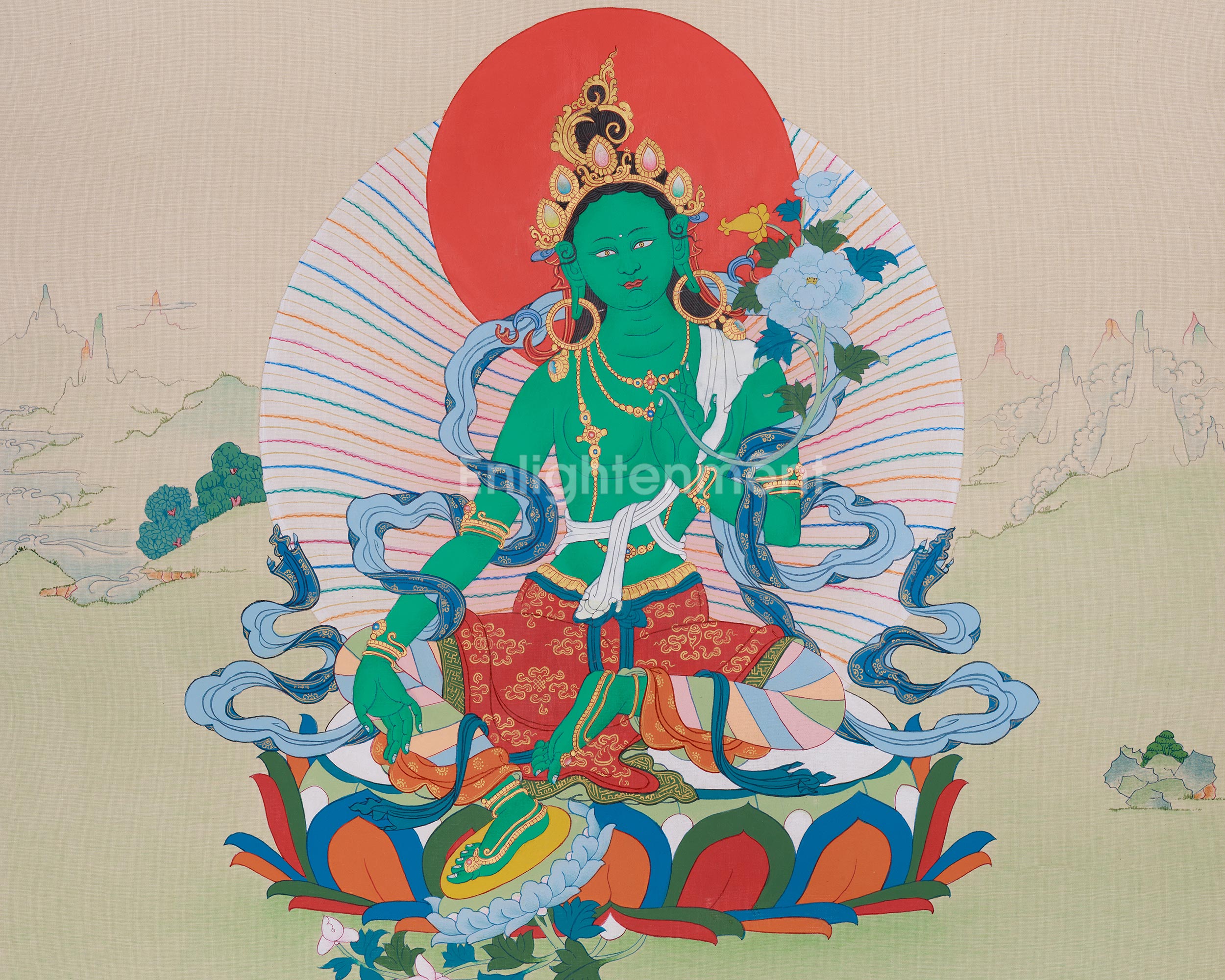 Shyama Tara Artwork | Goddess of Compassion and Protection