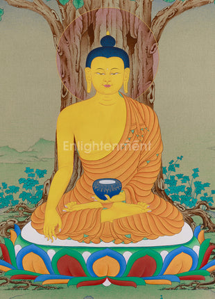 Exclusive Enlightened Buddha Meditation Thangka | Elegance and Enlightenment