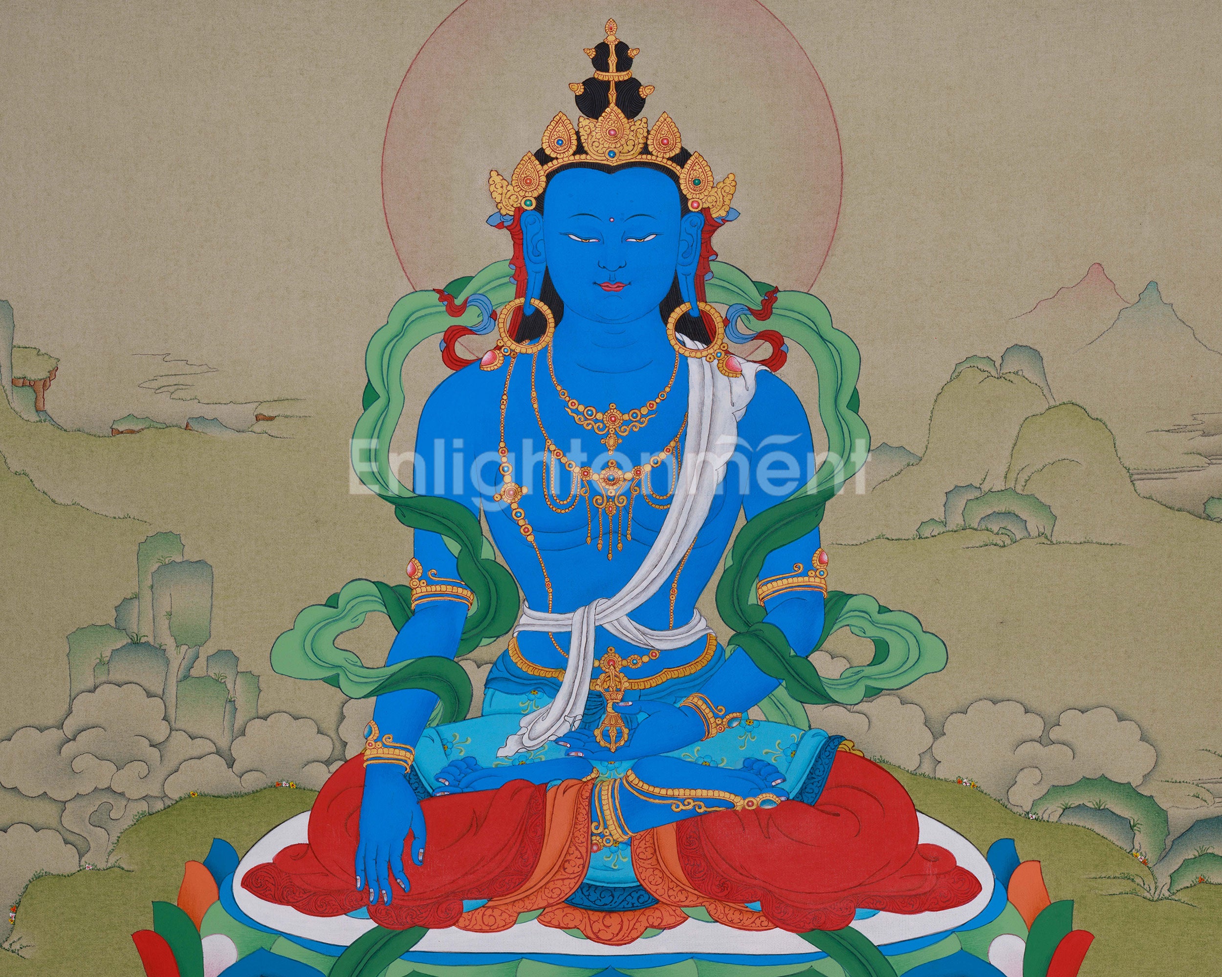 Sacred Mitrupa Thangka | Embodiment of Mirror-like Wisdom in Buddhist Art