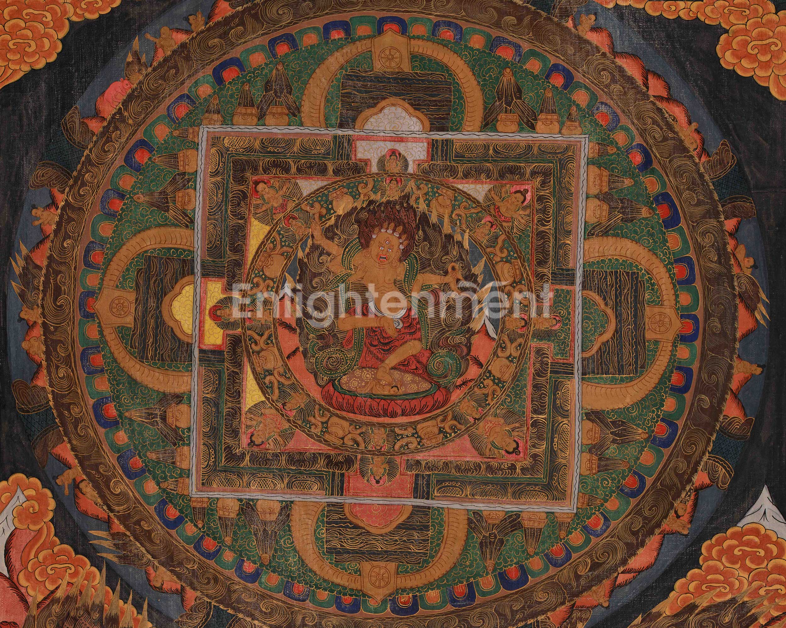 Traditional Deity Mandala Art | Protection, Wisdom, and Spiritual Practice