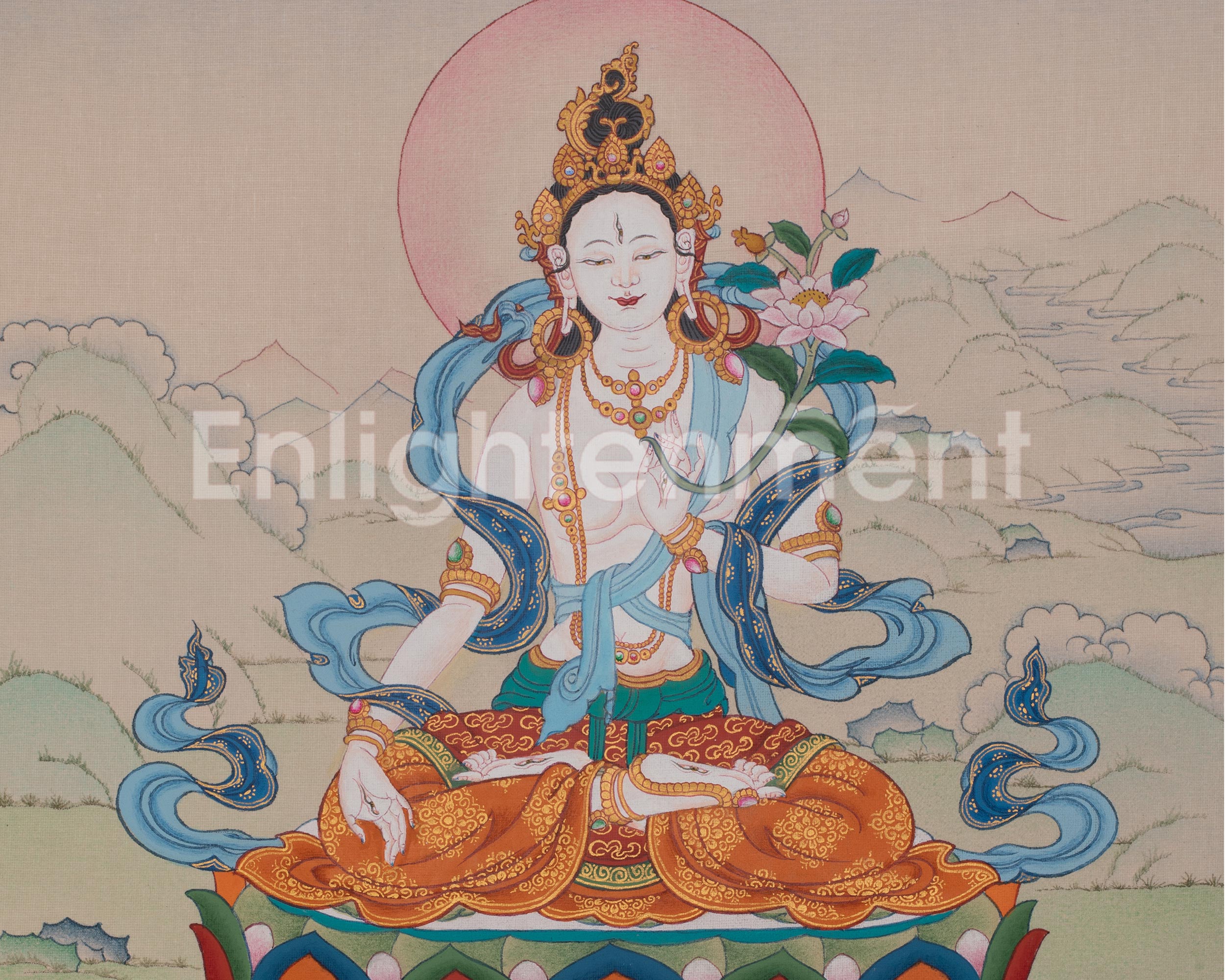Goddess White Tara Artwork | Healing, Compassion, and Longevity | Sita Tara