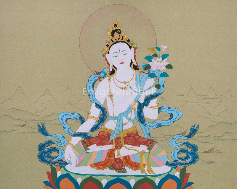 Karma Gadri Thangka of White Tara