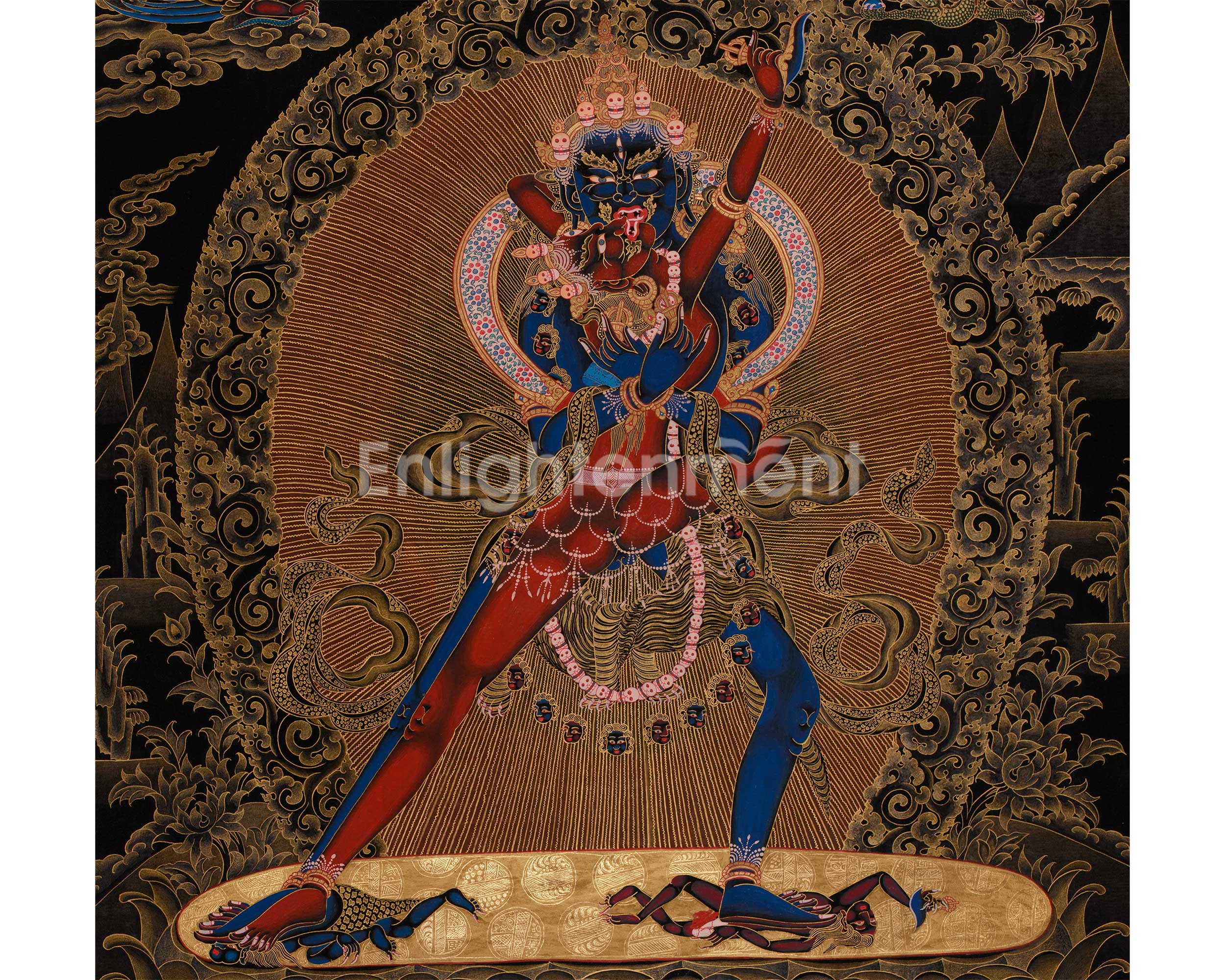 Tantric Chakrasamvara with Consort | Union of Wisdom & Compassion