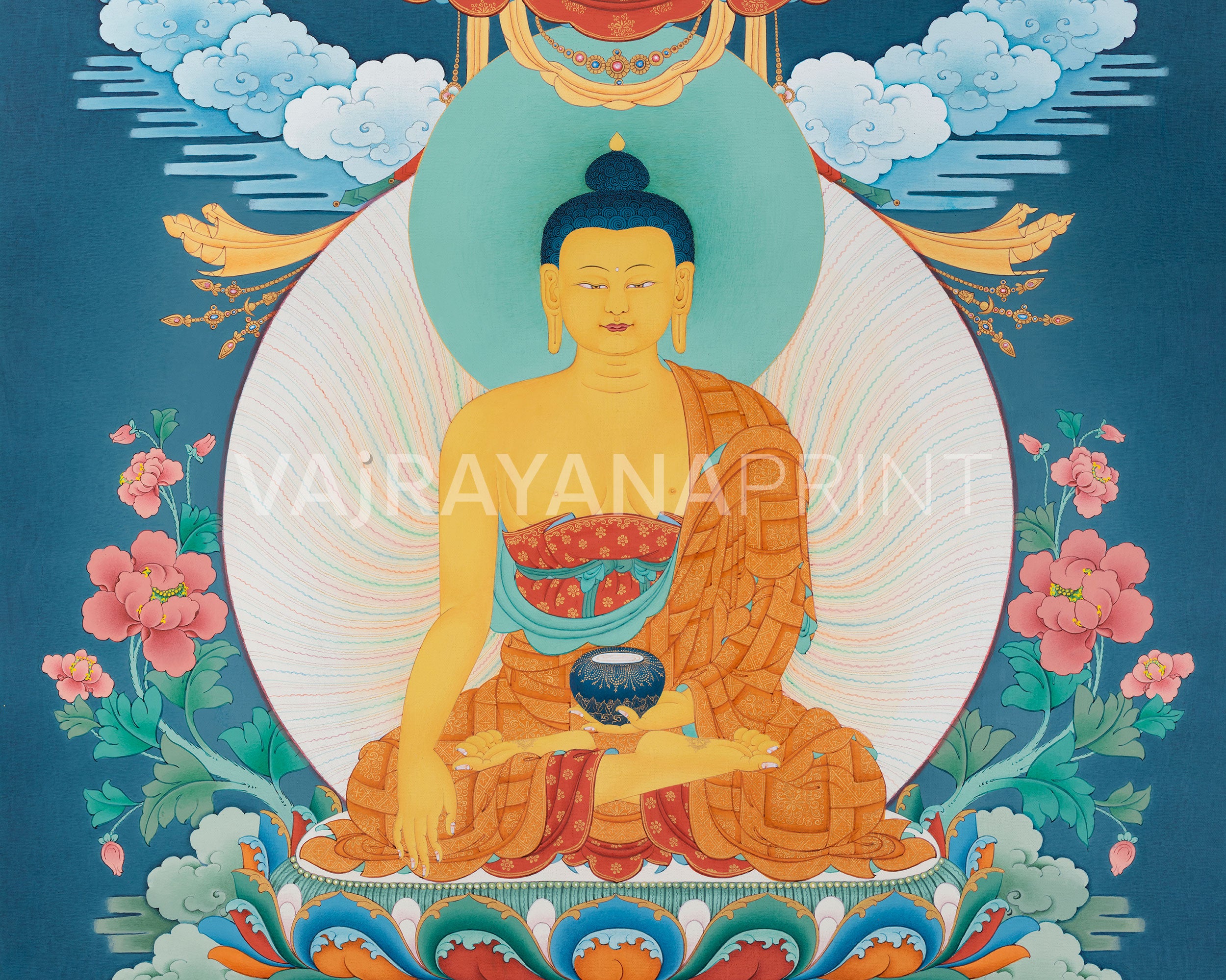 Meditating Buddha Shakyamuni Print | High-Quality Giclee Print of the Enlightened One