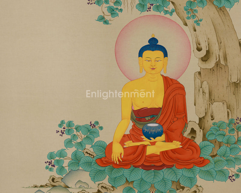 Enlighten Teacher, Shakyamuni Buddha Thangka | The Bodhi Tree