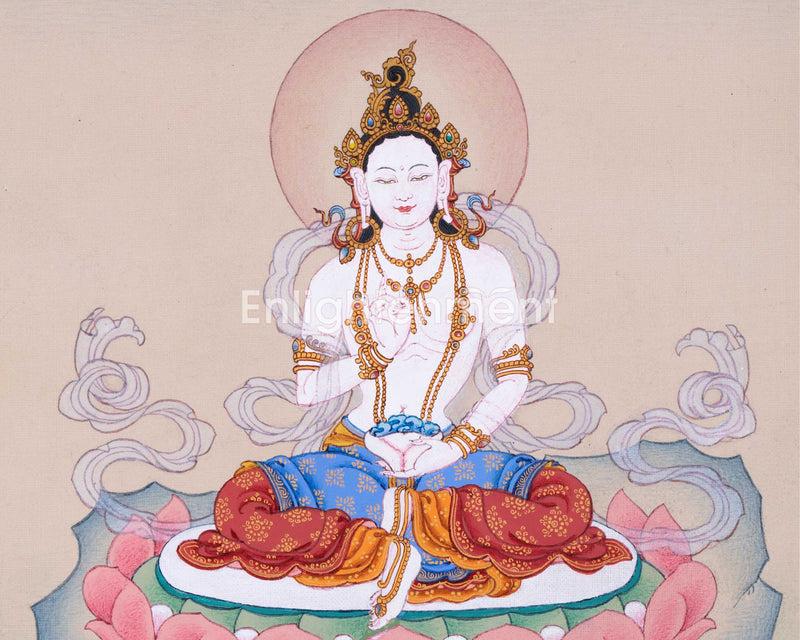 Small Yeshe Tsogyal Thangka | Guru Rinpoche's Consort | Female Spiritual Canvas Art