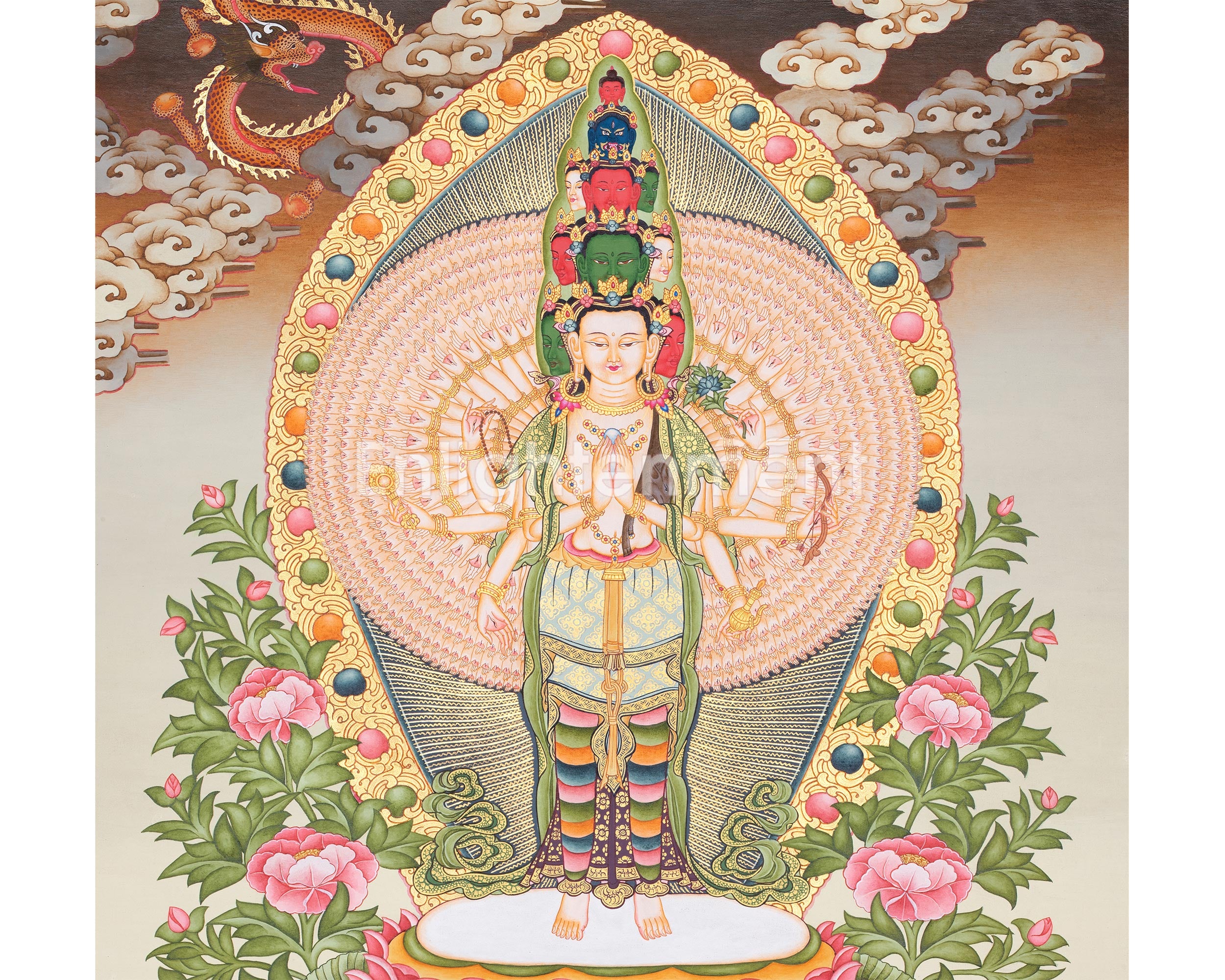 Thangka of Avalokiteshvara | Symbol of Infinite Compassion