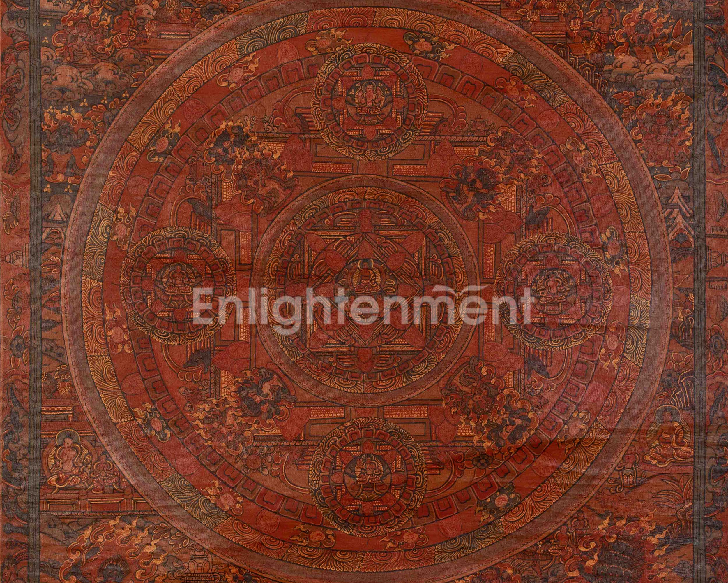 Spiritual Hand-Painted Buddha Mandala | Symbolizing Wisdom, Compassion, and Enlightenment