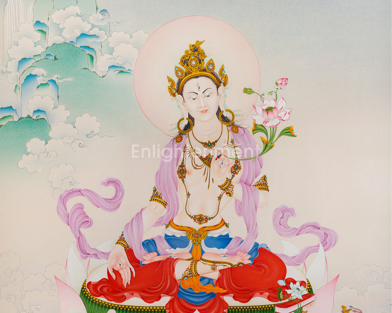 Karma Gardi Masterpiece, Goddess White Tara Thangka