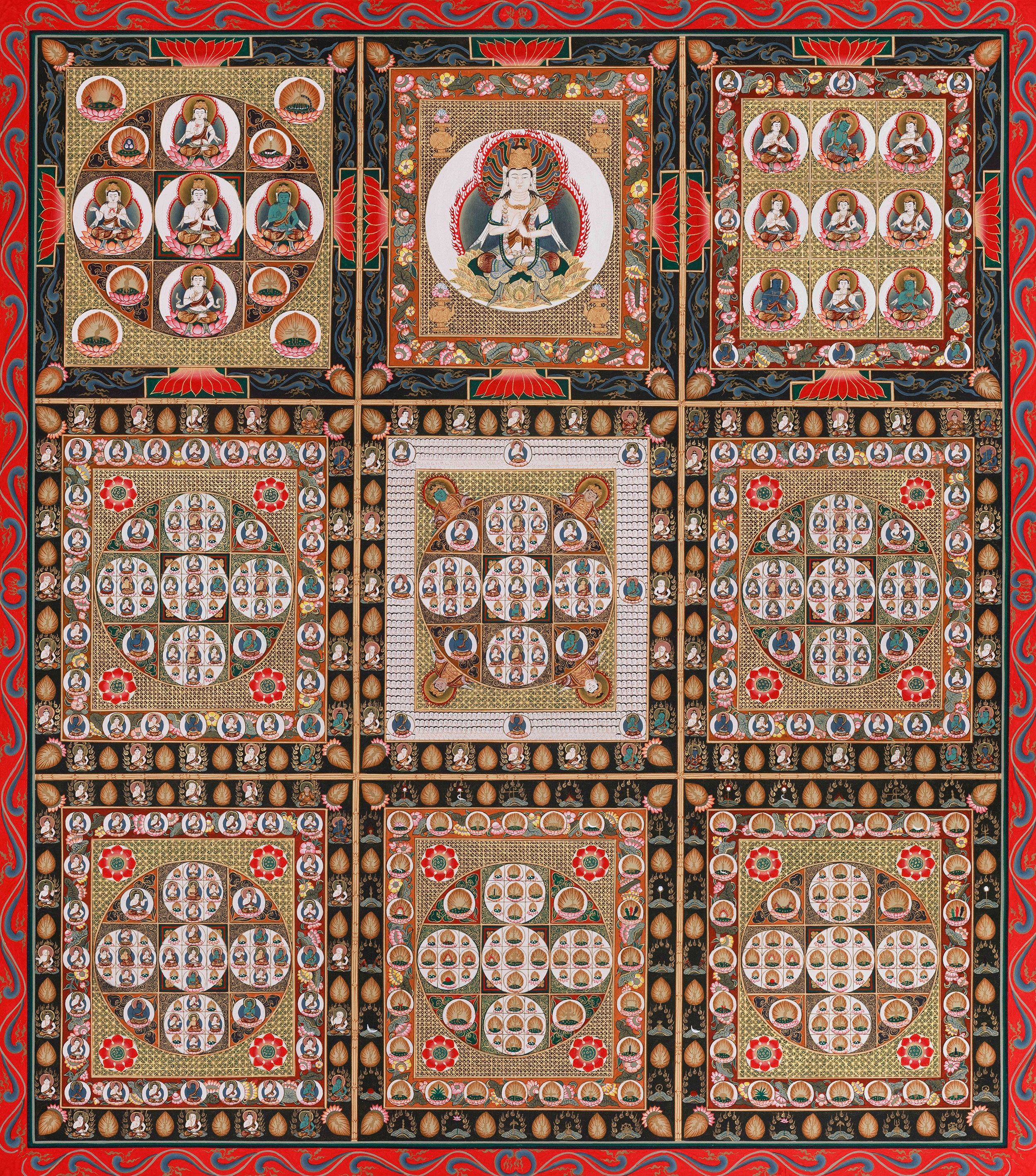 Ryokyi Mandala Artwork | Hand Painted Buddhist Two Realms Mandala