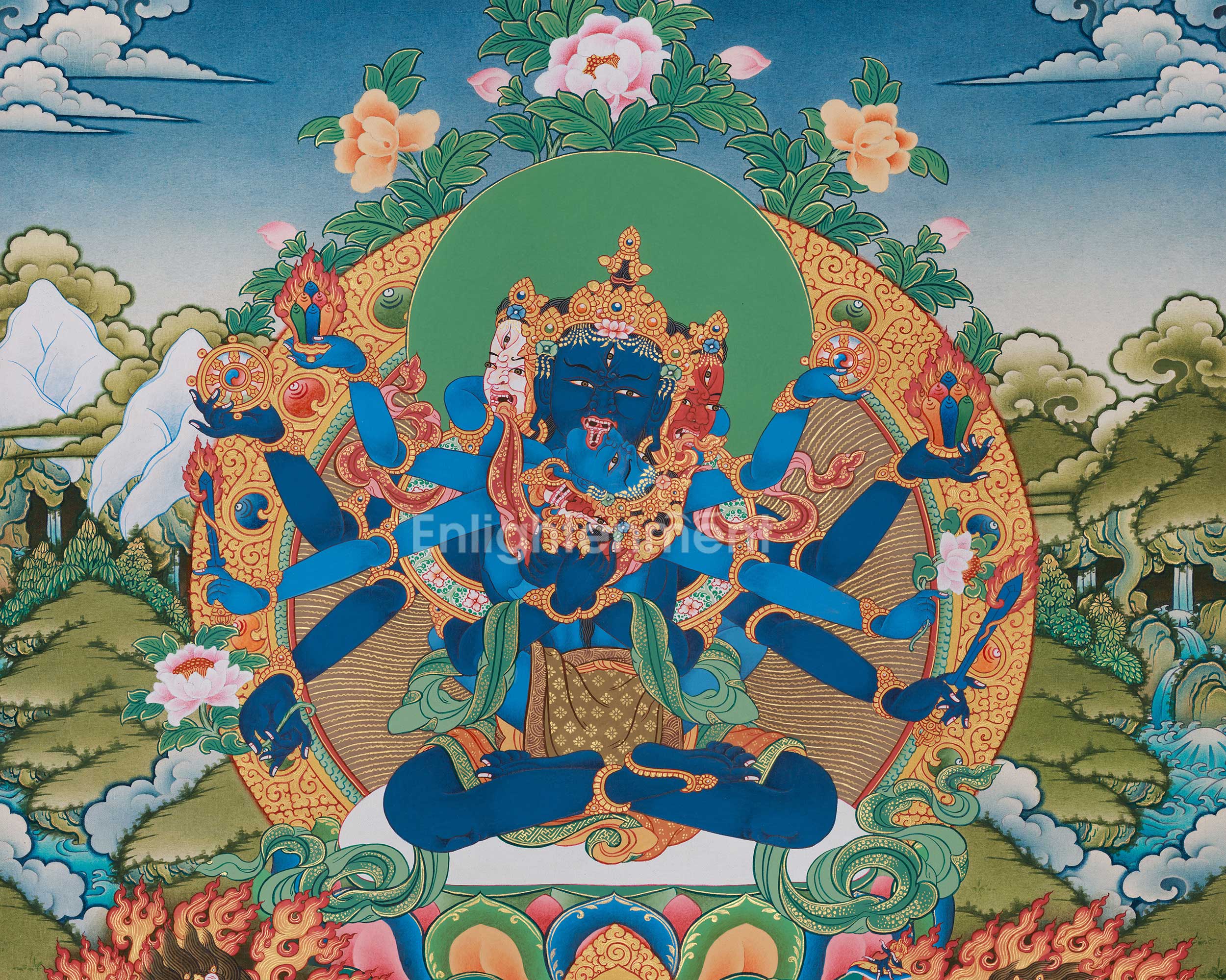 Traditional Guhyasamaja Thangka | Vajrayana Buddhism