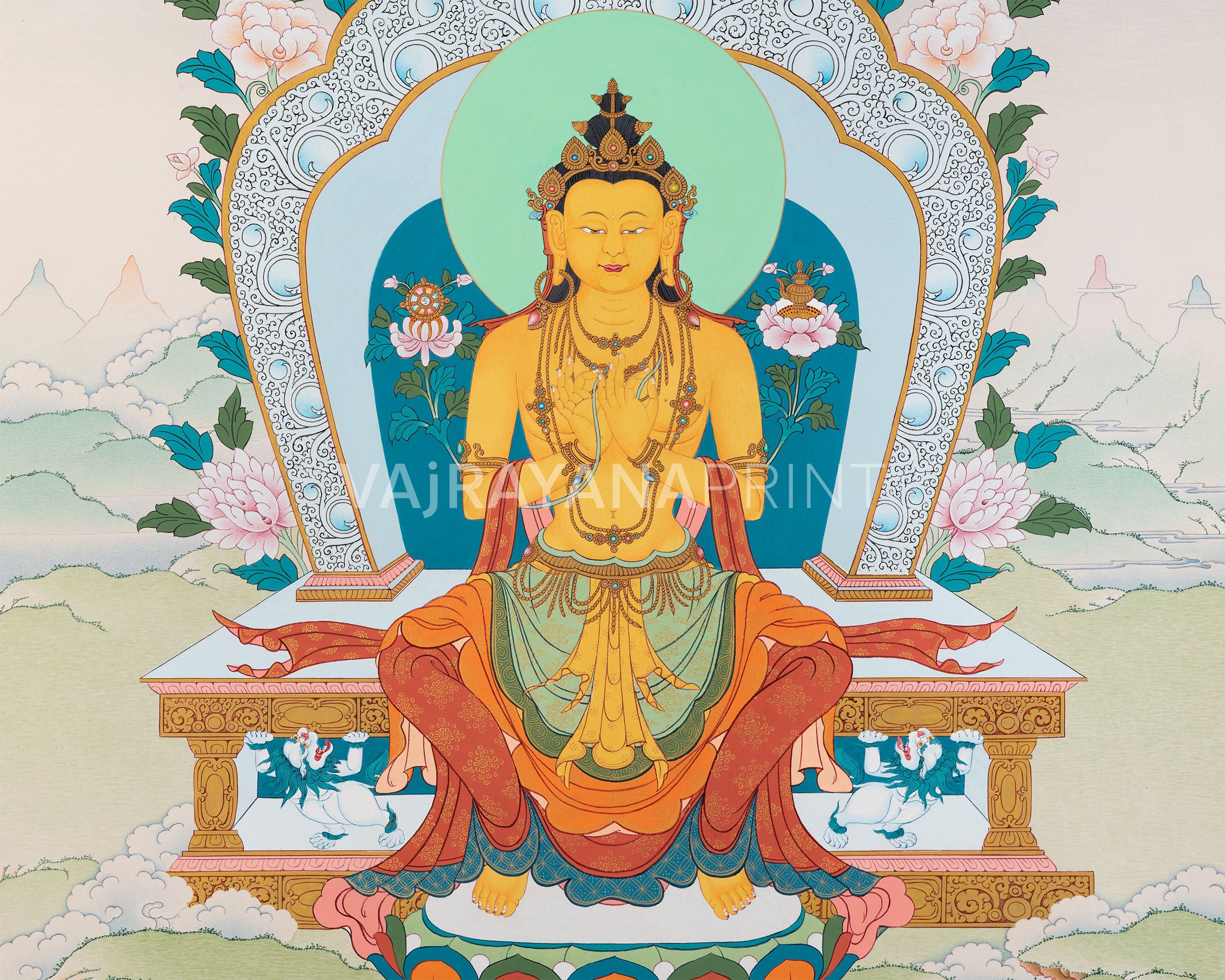 Maitreya Buddha Print | Future Buddha of Loving Kindness | Canvas Print