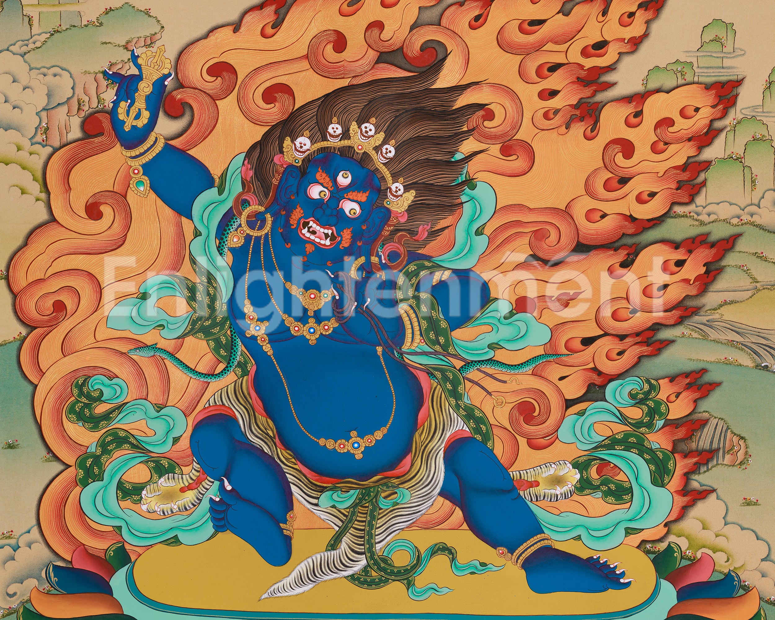 Vajrapani Spiritual Art | Fearless Wisdom | Wrathful Deity