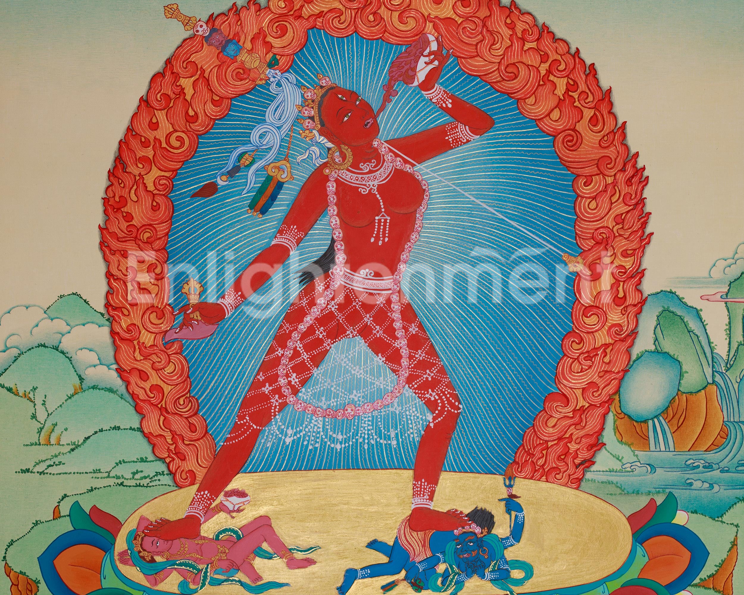 Vajrayogini Buddhist Thangka | Dakini of Tantric Buddhism | Wisdom Deity