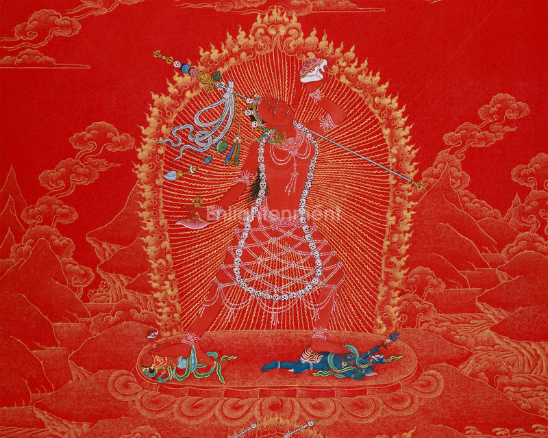 Tantric Goddess Vajrayogini Thangka | The Divine Powerful Red Yogini