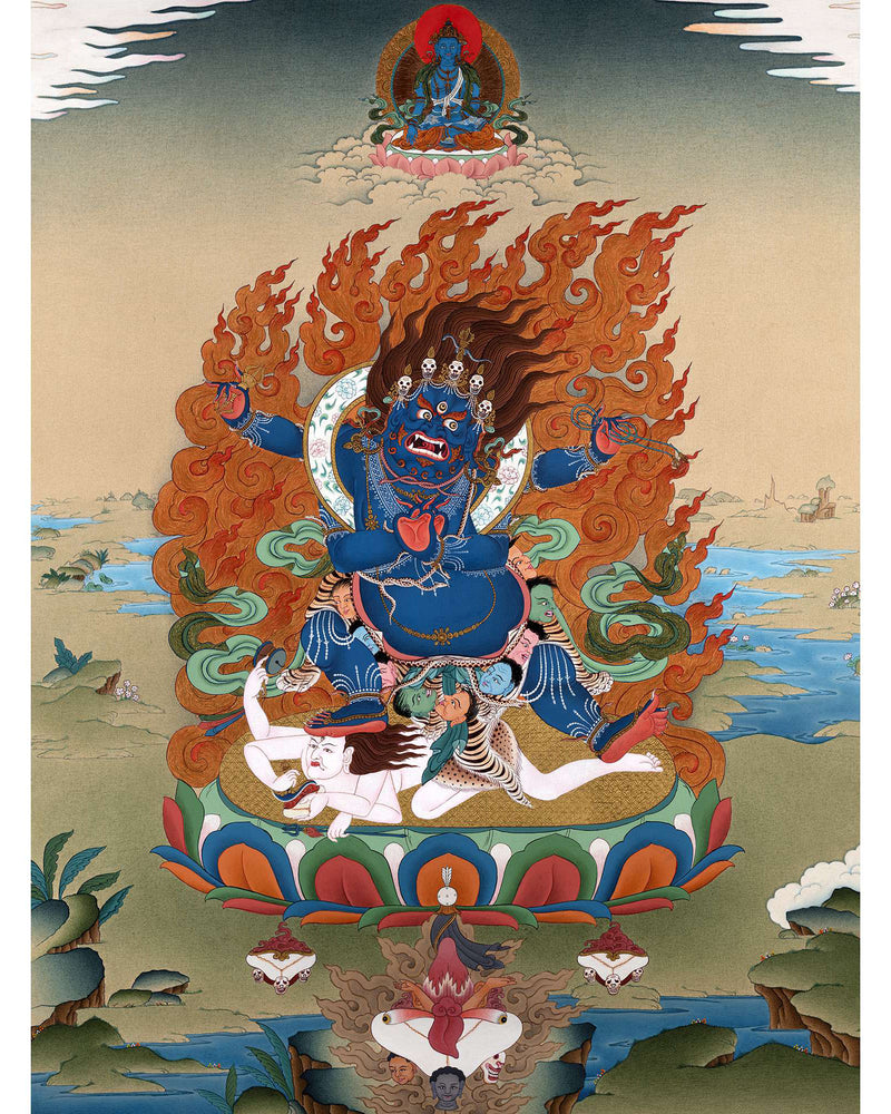 Bhutadamara Thangka | Vajrapani Painting | Guardian of all Deities