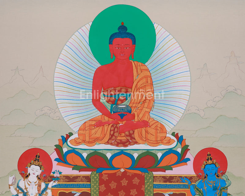 Red Buddha Amitabha | Symbol of Infinite Light and Compassion