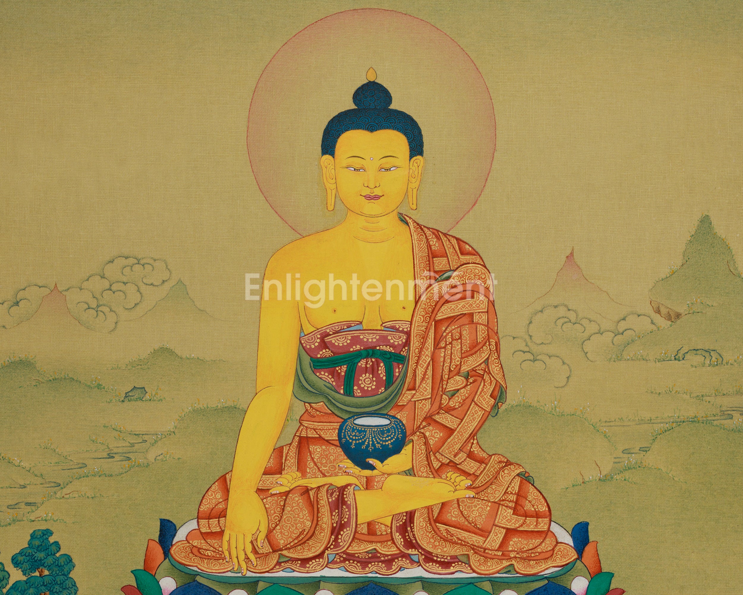 Shakyamuni Buddha Wall Art for Meditation | Buddhist Art for Peace and Enlightenment