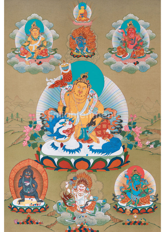 Namtoshe with Five Jambhala Thangka