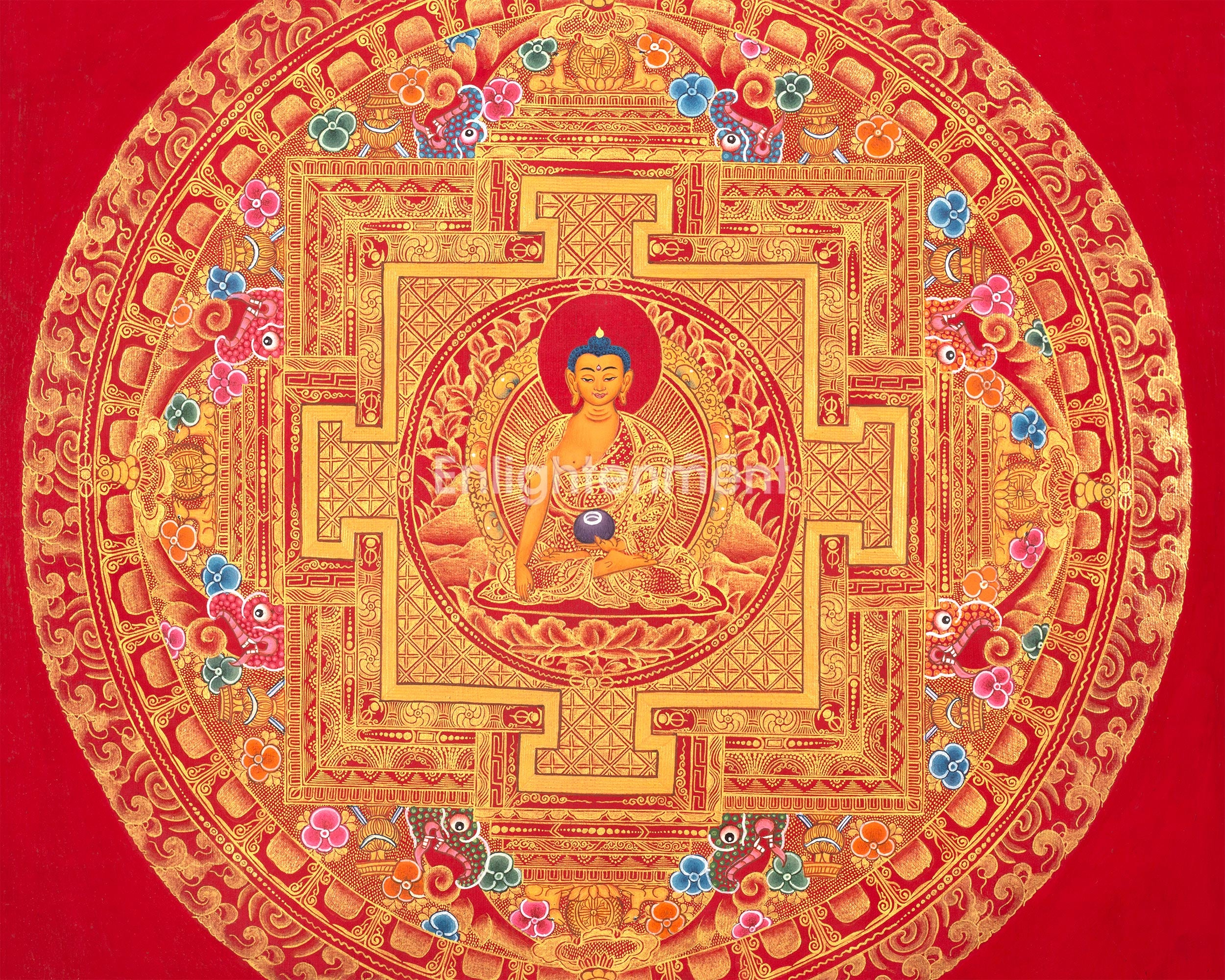 Tibetan Shakyamuni Buddha Mandala | The Buddha of Wisdom and Enlightenment