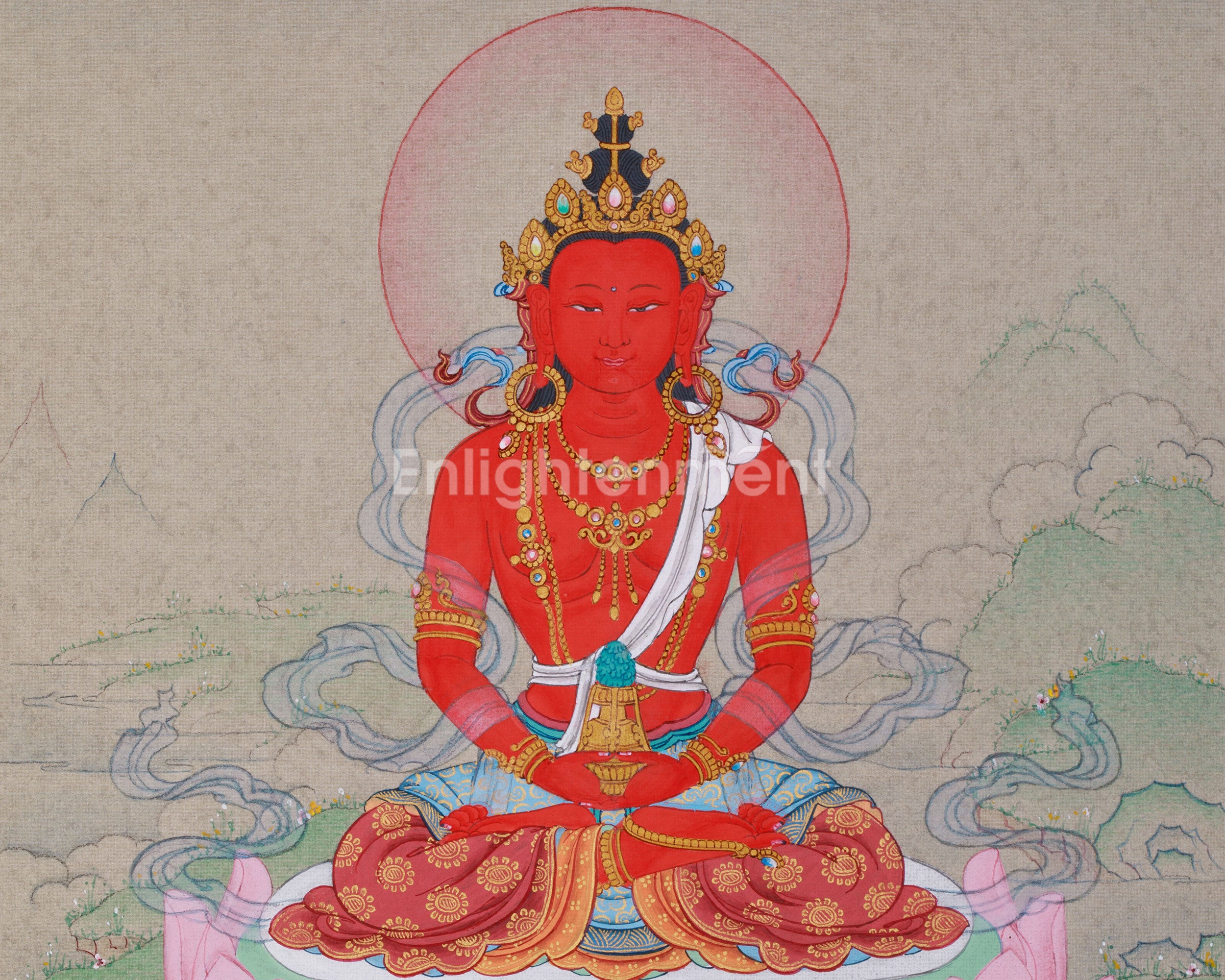 Aparmita Buddha Thangka | Longevity and Wisdom