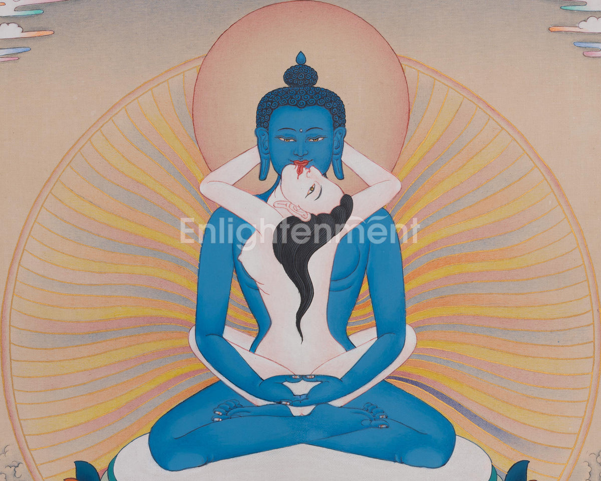 Samantabhadra Buddhist Thangka | Represents Primordial Wisdom and Reality