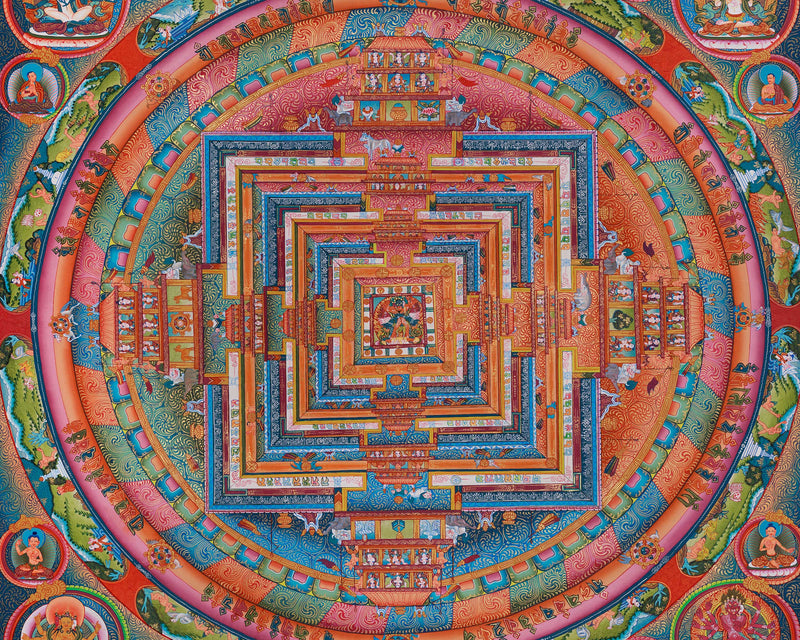 Hand Painted Chakrasamvara Mandala Thangka | Buddhist Art for Spiritual Awakening