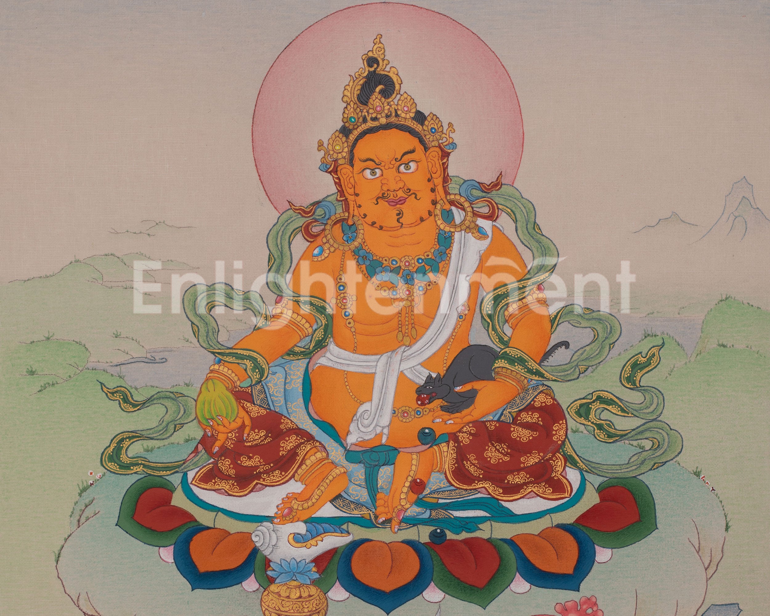 Dzambhala Artwork | Wealth Deity | Symbolizing Prosperity and Blessings