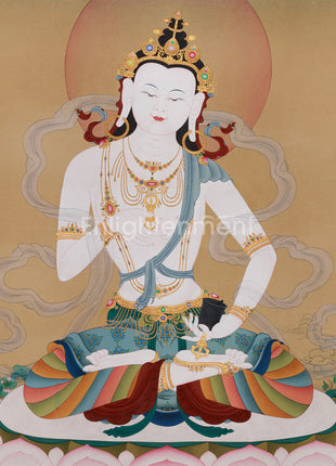 Timeless Purity: Heruka Vajrasattva | Grand 40x50" Thangka | Karma Gadri Masterwork