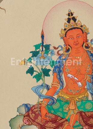 Rigsum Gonpo Thangka | Assembly of Manjushri, Chenrezig, Vajrapani