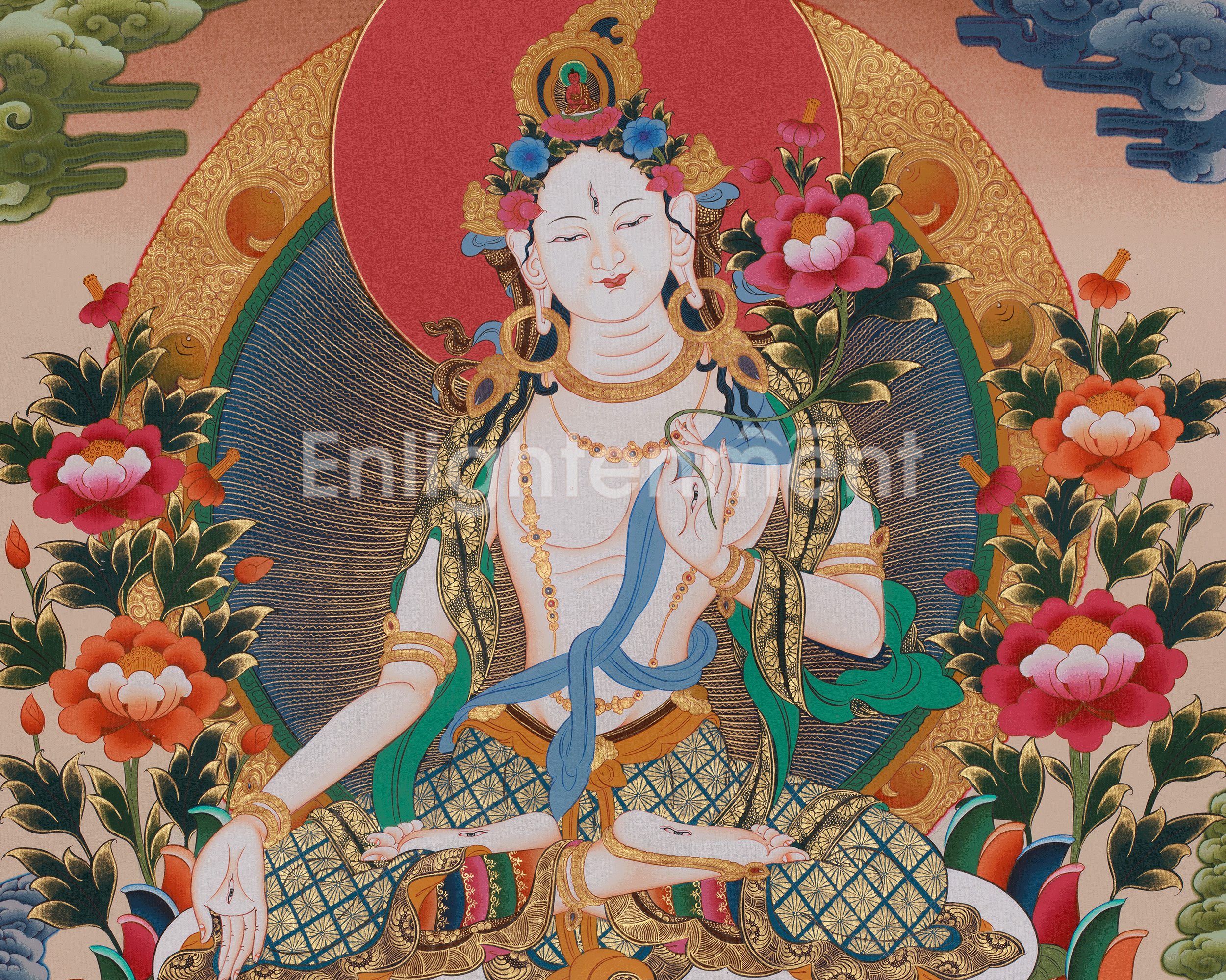 Sita Tara Art | Healing, Longevity, and Compassionate Deity Thangka | White Tara