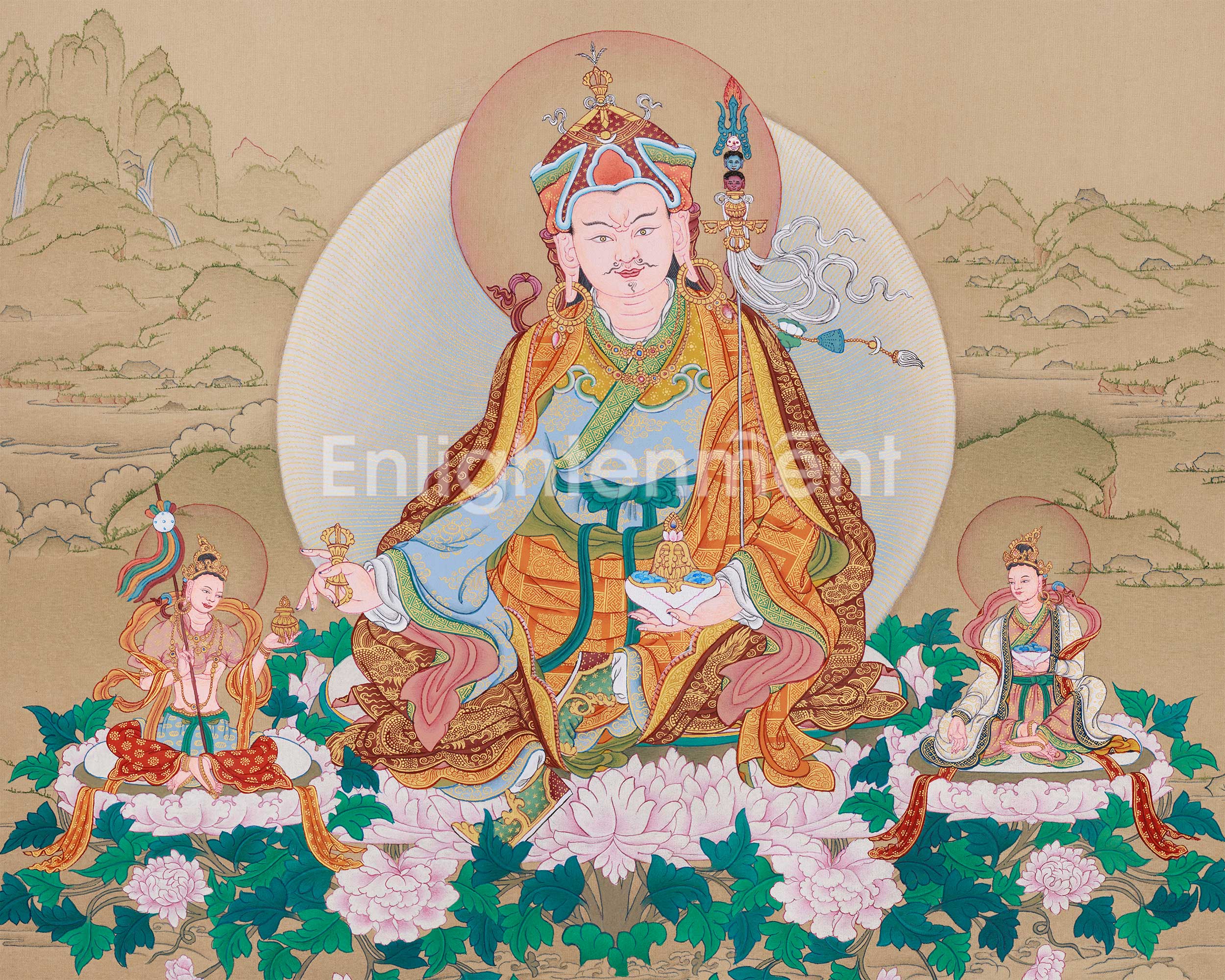 Vajrayana Buddhism Guru Rinpoche Thangka | Exclusive Tibetan Padmasambhava Artwork