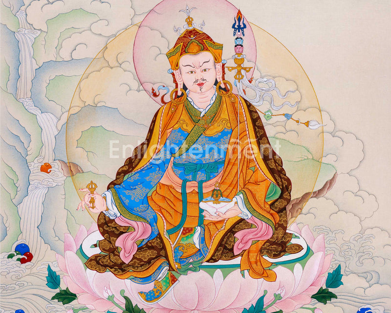 Traditional Tibetan Thangka of Padmasambhava | The Lotus Born Master