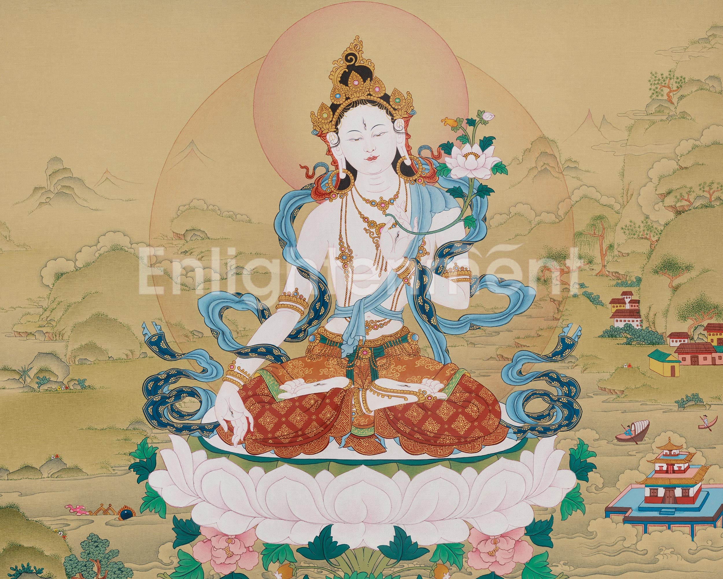 Long Life Deity White Tara Goddess Art | The Embodiment of Compassion