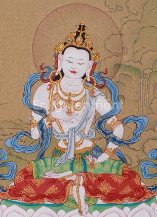 Purification Buddha, Vajrasattva Thangka (first Payment) (1/4 payment of the total Amount)