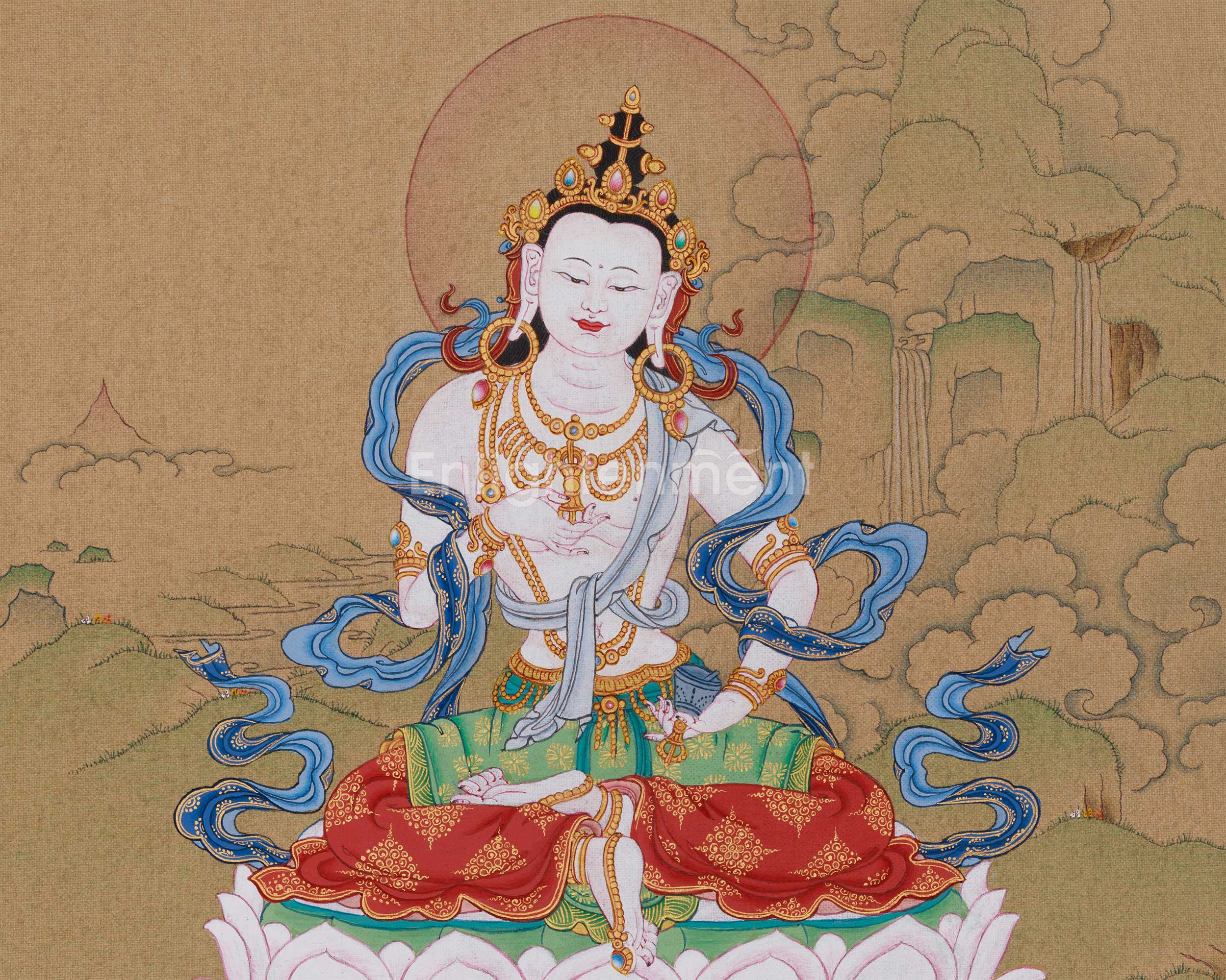 Purification Buddha, Vajrasattva Thangka (first Payment) (1/4 payment of the total Amount)