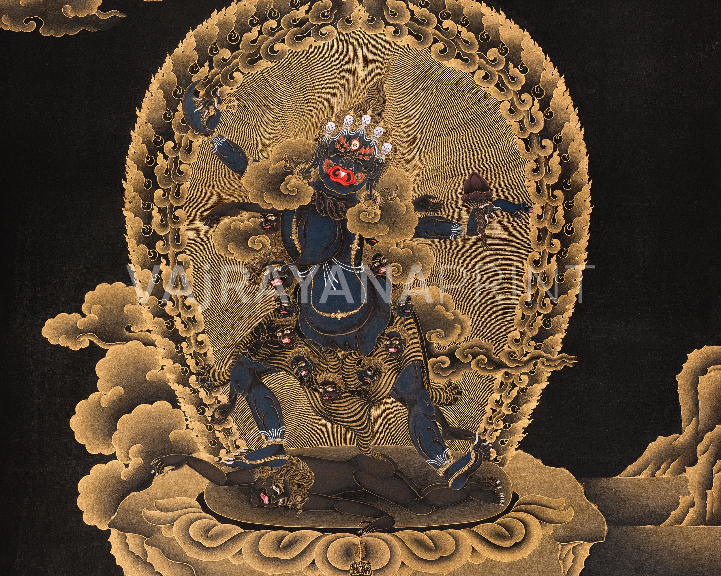 Fierce Ekajati Thangka Print | Goddess of Protection and Fearlessness