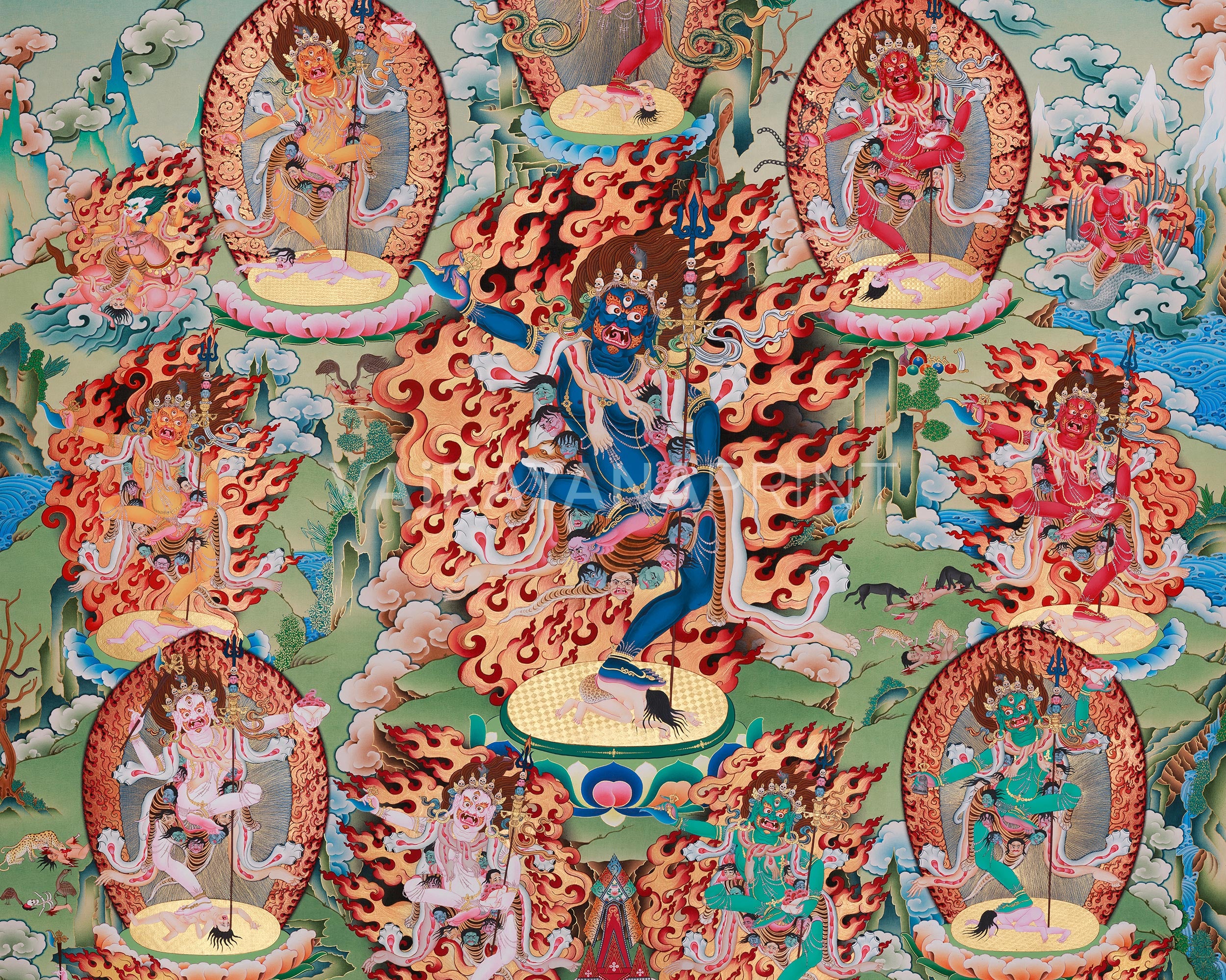 Troma Nagmo Dakini Thangka | High Quality Giclee Canvas Print | Yogini Print