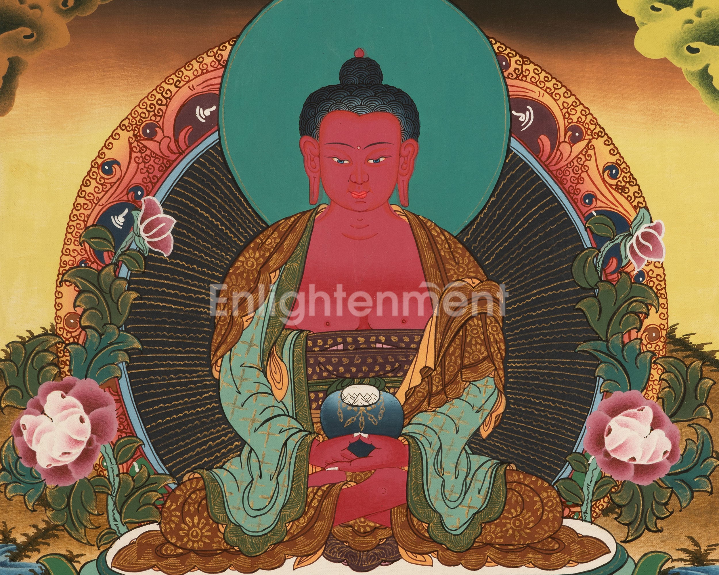 Amitabha Buddha Thangka | Tibetan Buddhist Crafts Wall Hanging