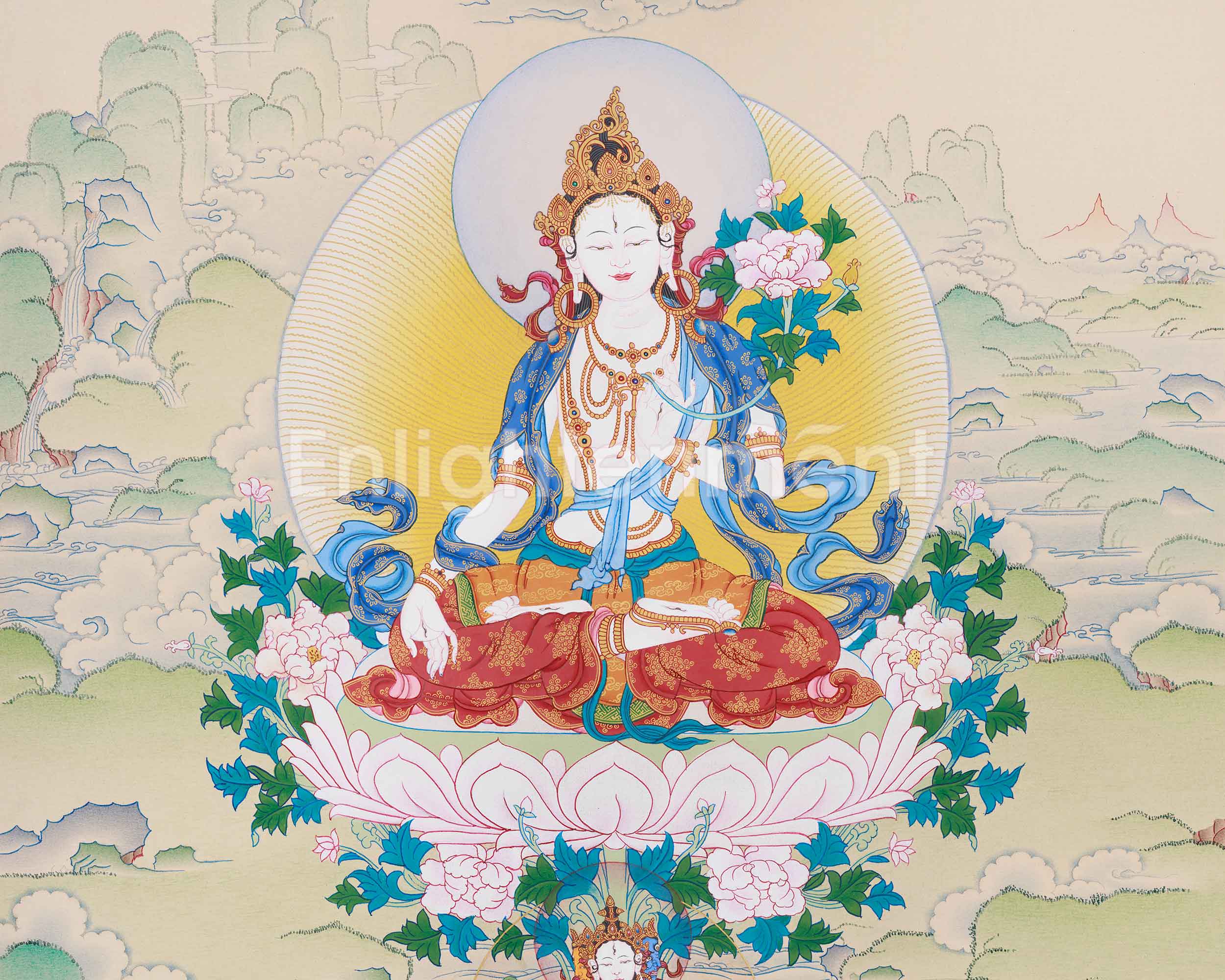 Buddhist Long-Life Deities: White Tara, Namgyalma, and Buddha Amitayus | Karma Gadri Artistry