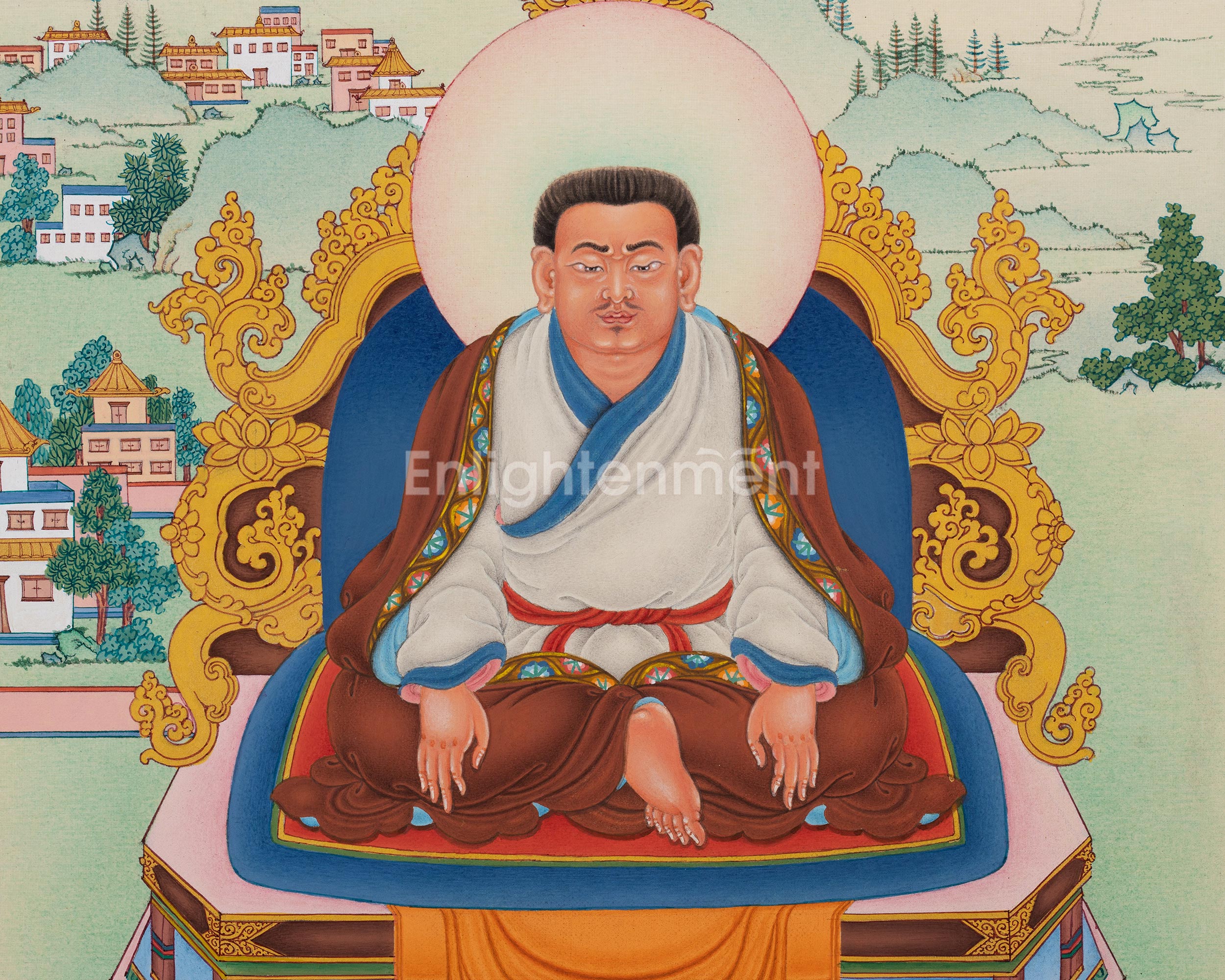 Hand-Painted Rare Marpa Thangka | Beautiful Small Painting Of Kagyu Master | Buddhist Master