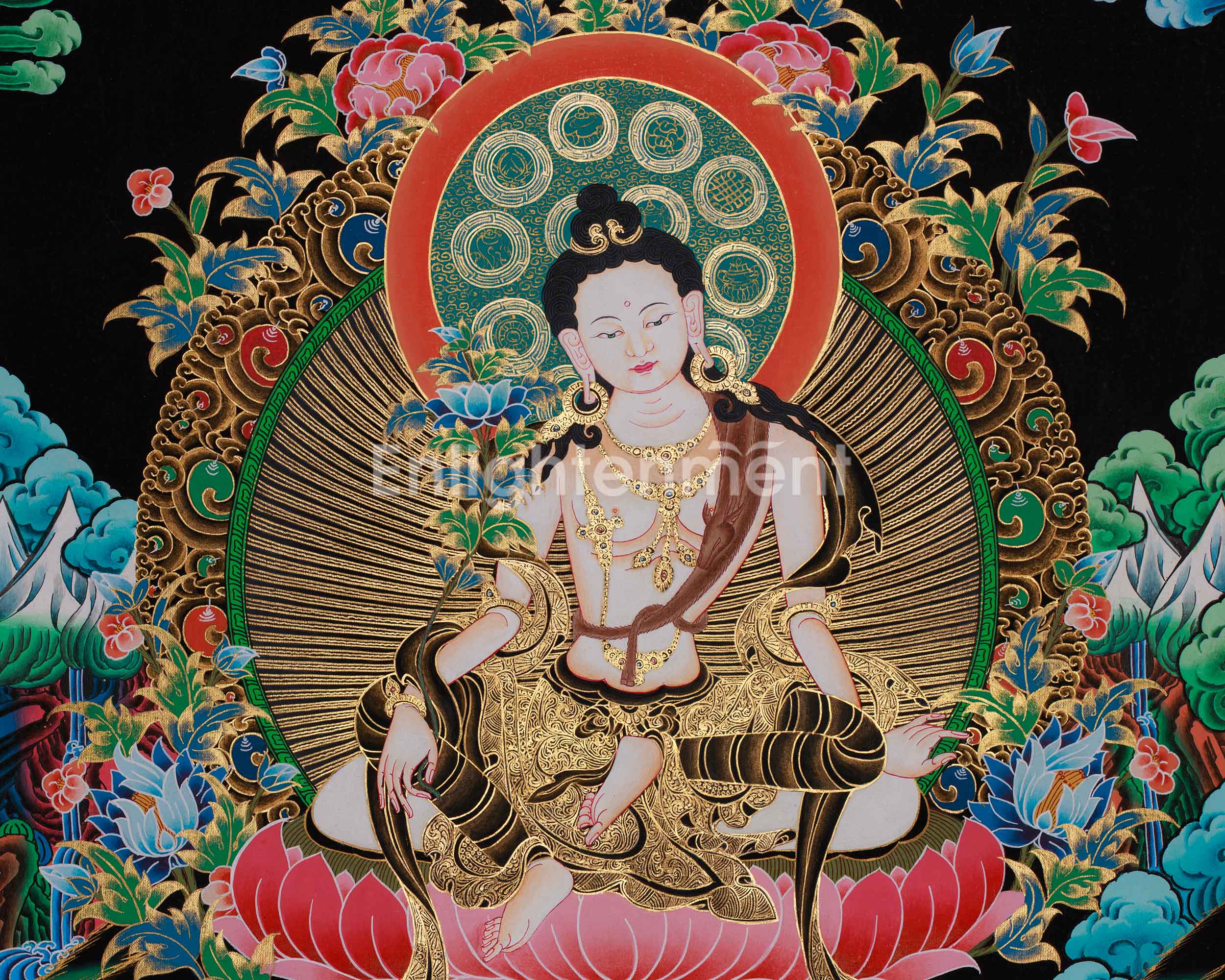 Two Armed Chenrezig Thangka | Embodiment of Infinite Compassion