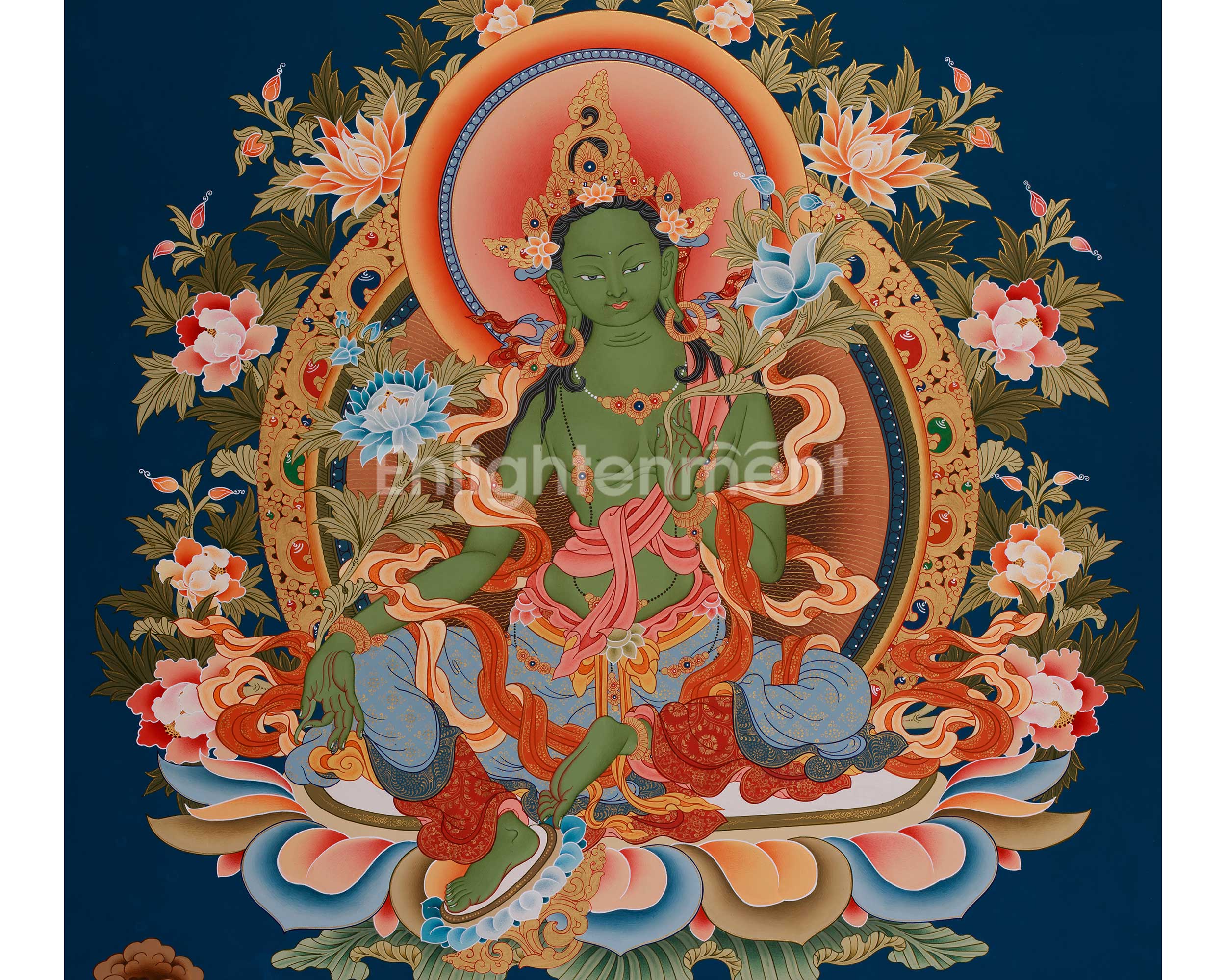 The Compassionate Shyamatara (Green Tara) Thangka | Tara’s Blessings of Protection & Swift Aid