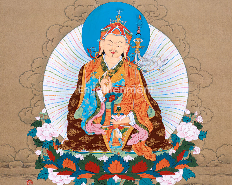 Guru Rinpoche Karma Gadri Thangka