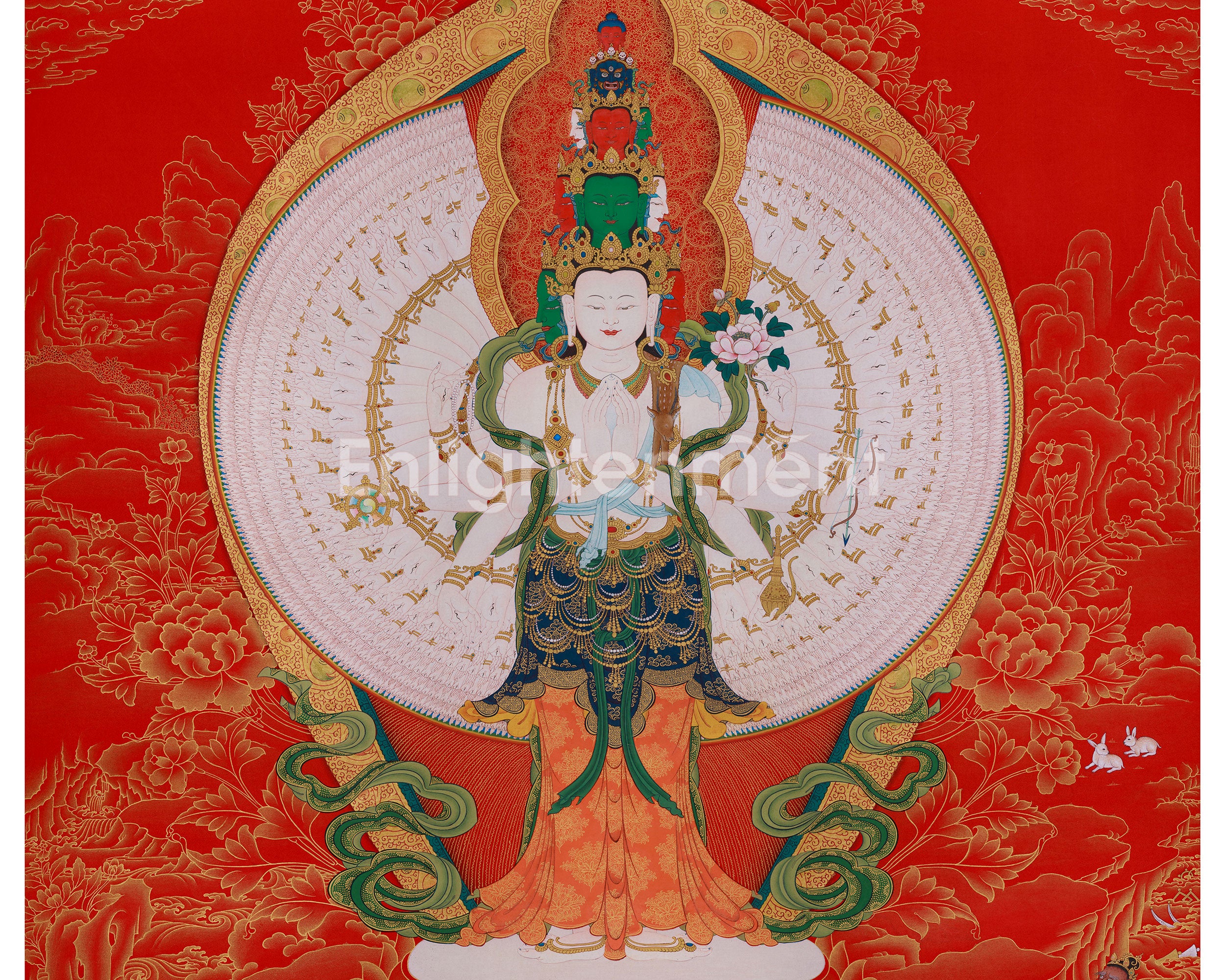 1000 Armed Avalokiteshvara Thangka | Infinite Compassion | Spiritual Awakening