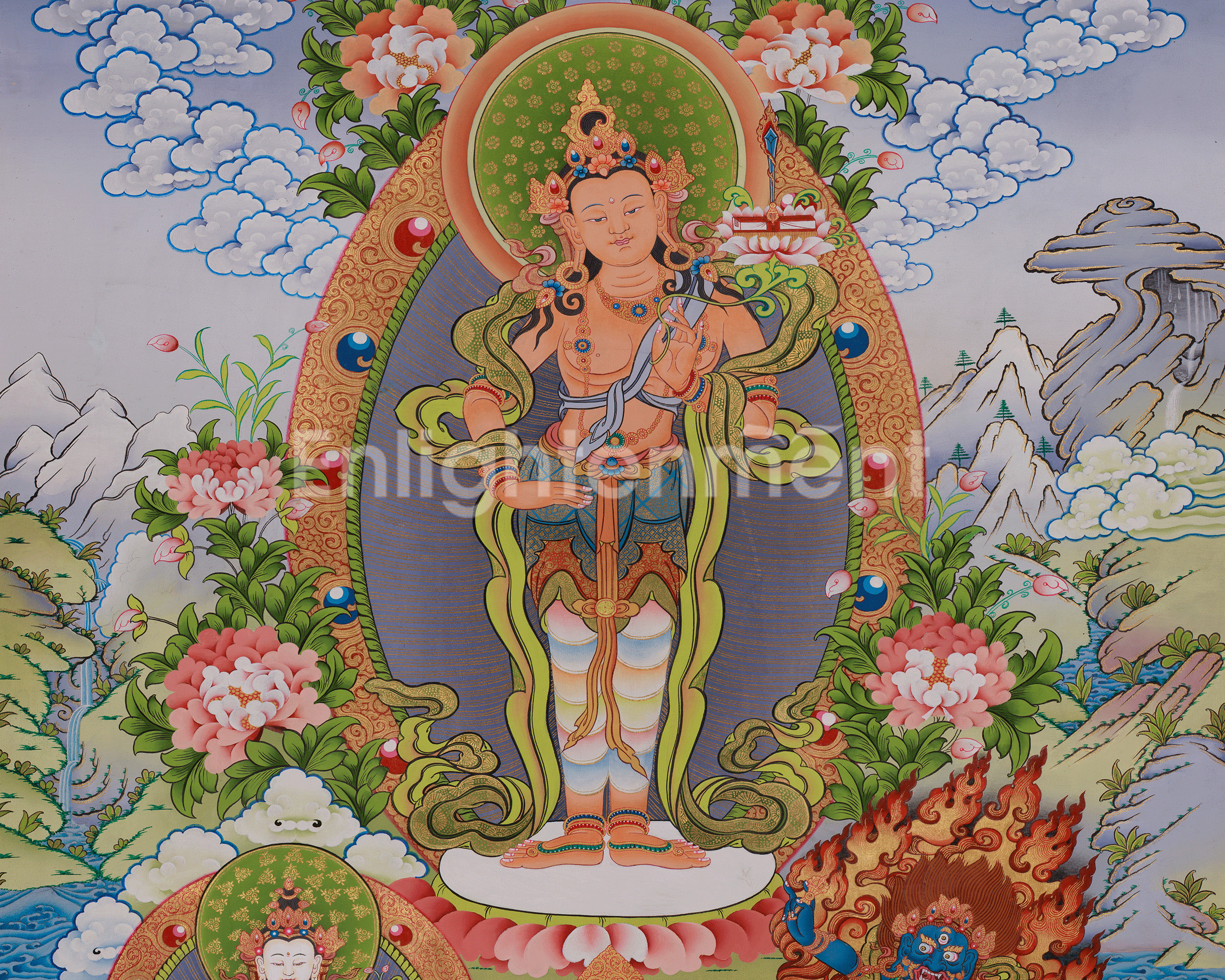 Standing Manjushri Art | The Gentle Glory | Wisdom and Knowledge Deity
