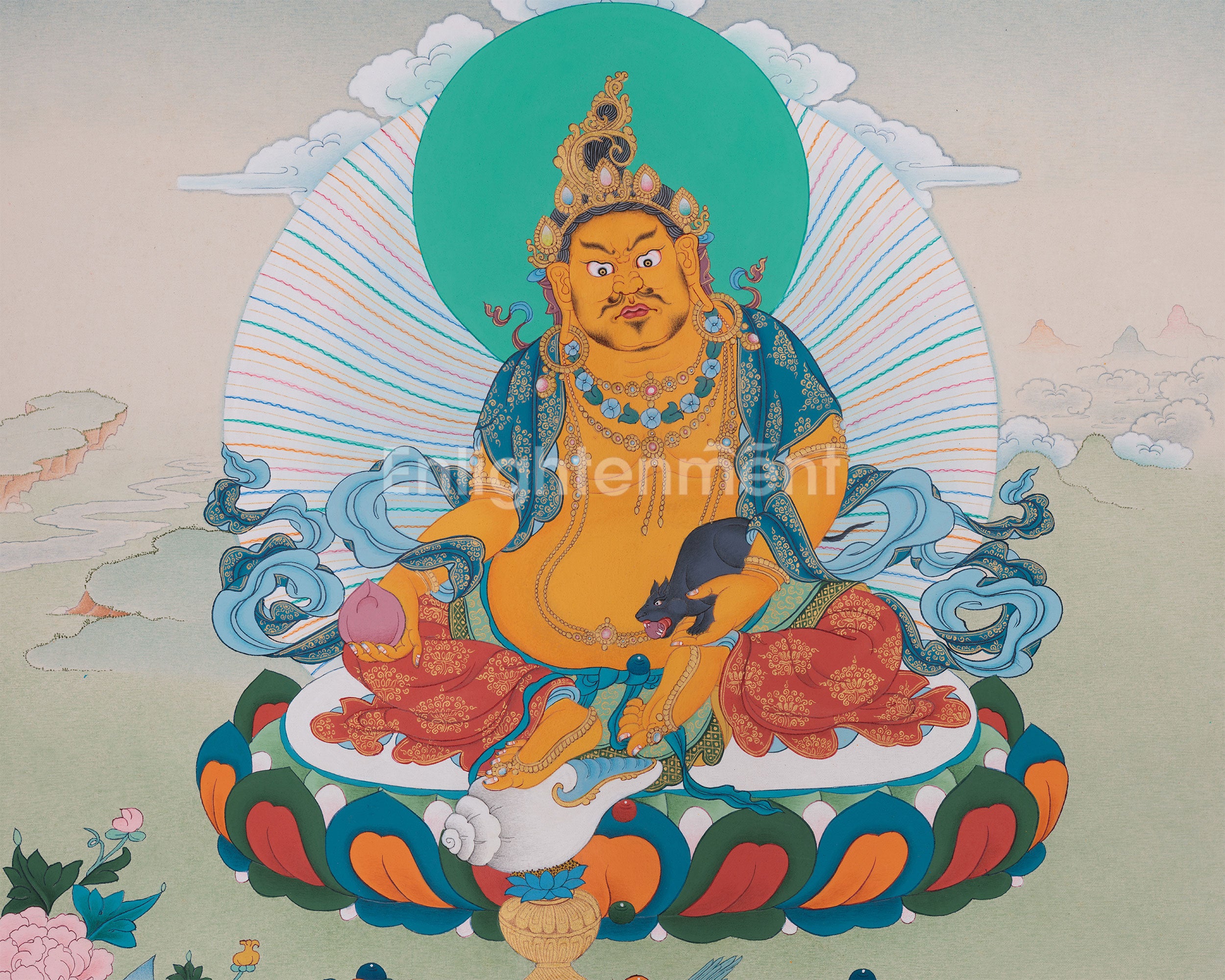 Tibetan Buddha of Wealth Dzambhala | Protector of Prosperity and Success