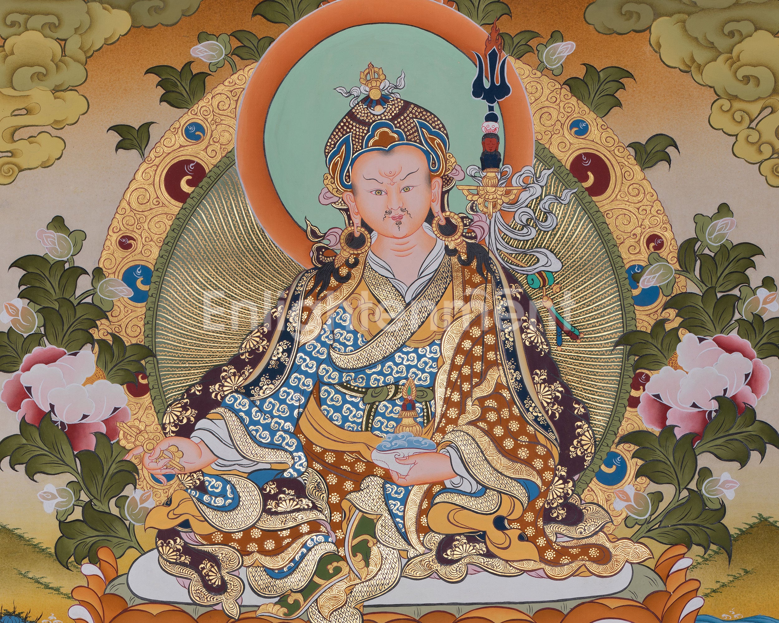 Padmasambhava, Guru Rinpoche | Original Hand Painted Art | Wall Decors