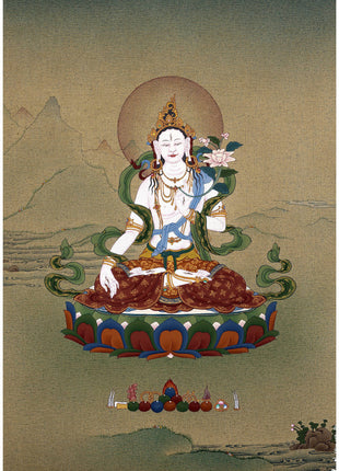 Thangka White Tara | Tibetan Tara Painting