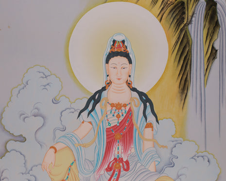 Peaceful Water-Moon Guanyin | Chinese Painting of Avalokiteshvara